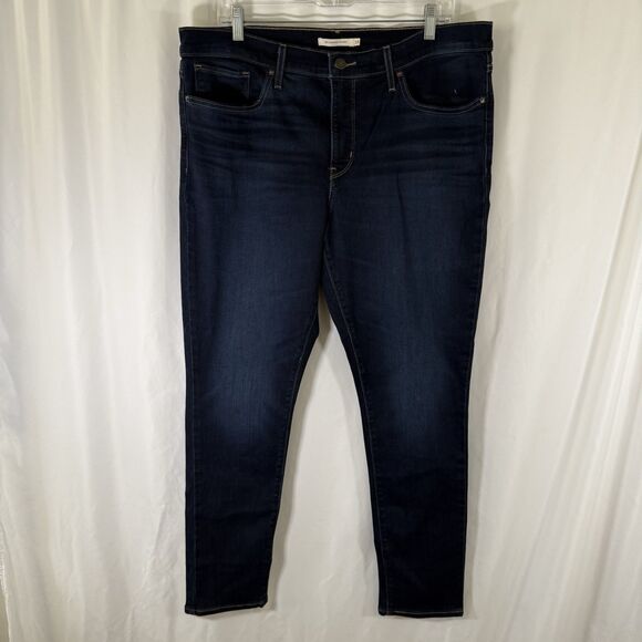 Levis 311 Shaping Skinny Jeans Women's 33 Dark Wash High Rise Cotton Blend - Picture 1 of 12